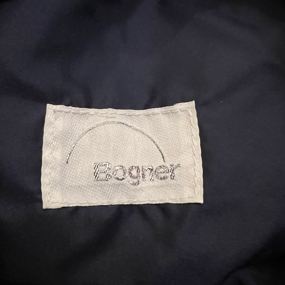 Vintage 80s-90s BOGNER Goose Down Puffer Vest Gilet Navy Blue USA Made Mens L/XL - Picture 4 of 12